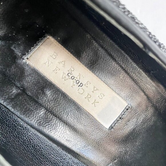 Vintage Y2k Barneys New York Co-op Beaded Black Square Toe Heels 9 Wide - Picture 11 of 11